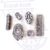 Royal Kraft Decorative Paisley and Floral Motif Block Print Wood