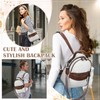 RAVUO Small Backpack Purse for Women, Designer Leather Handbag Cute