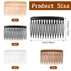 DOPENSPI Pack of 16 Hair Combs for Plugging, 14 Teeth