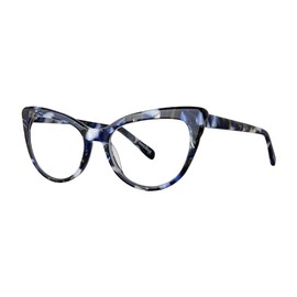 Scojo New York Cornelia Street Reading Glasses, Handmade Scratch Resistant Readers for Women and Men, Blue Horn - 1.75x