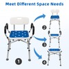 Upgrade Shower Chair for Elderly and Disabled: Non-Slip Silicon Pad