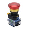 Emergency Stop Button 22mm Latching Push Button Switch, Aluminum Alloy