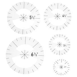 TEHAUX Professional Acrylic Quilting Ruler Set 5pcs Patchwork Ruler Templates Sewing Quilting Tools