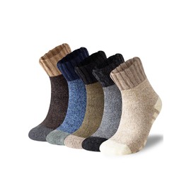 Athletic Crew Socks, 5-Pack, Anti-Slip Design, Unisex (Green)