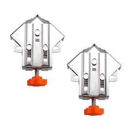 Fenduoer 2PCS Multipurpose Stainless Steel 90 Degree Corner Clamp,New Woodworking Right Angle Clamping,Adjustable Single Handle Corner Clamping Tool for Woodworking,Photo Framing(Close)