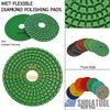 Professional 4"/100mm Wet Polishing Pads for Marble Granite 8pcs #400