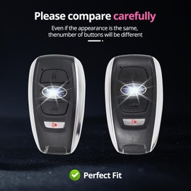 QfungYe for Subaru Key Fob Cover with Keychain.No Screws Required for Installation. Compatible with Forester Outback BRZ Legacy CrossTrek Ascent WRX (Gradient Pink)