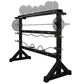 Heavy Duty Dumbbell Rack Stand, 3-Tier Weight Rack With Non-Slip Base & Scratch-Proof Coating, Multi-Functional Barbell Holder for Home Gym