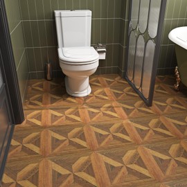 Livelynine 12x177 Peel and Stick Floor Tile Rolls Waterproof Dark Brown Wood Look Luxury Vinyl Plank Flooring Rv Retro Linoleum Flooring Roll Bathroom Sticky Tiles Vinyl Floor Stickers for Kitchen