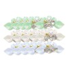 IWOWHERO 15Pcs Nail Charms with Pearls Rhinestones and Flower Studs