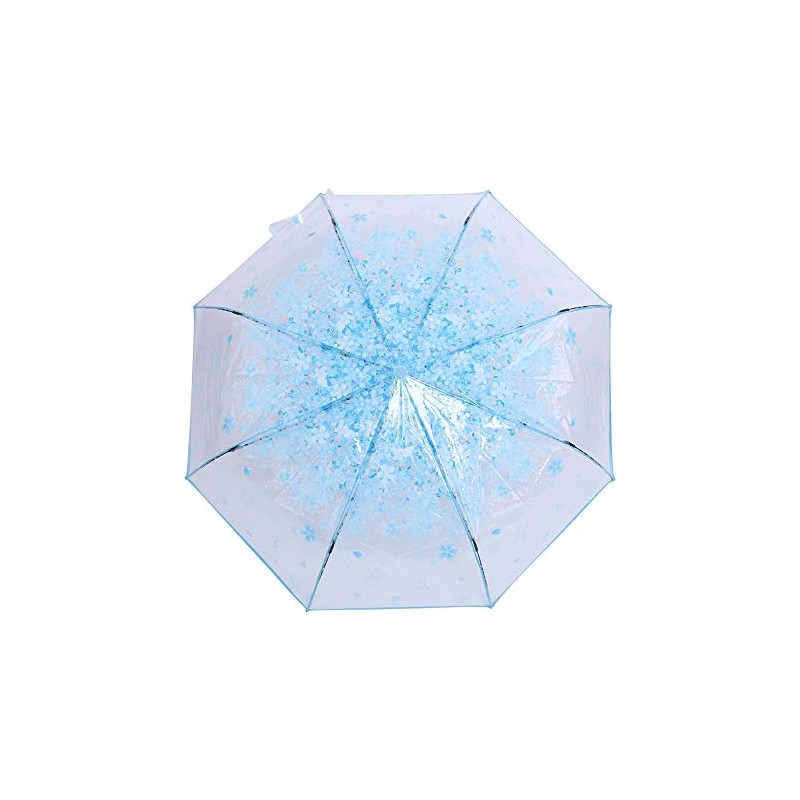 Ejoyous Pocket Umbrella, Transparent Umbrella with Flowers, Sakura Pocket Umbrella,
