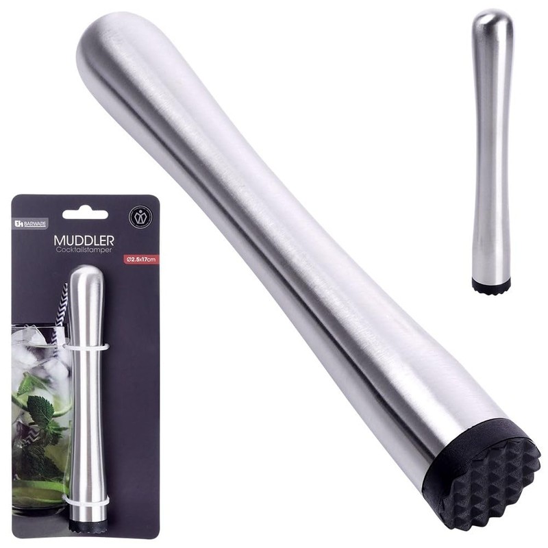 Vilde Cocktail Muddler Muddler Muddler Stainless Steel 17.5 cm