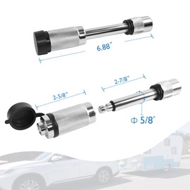 Govlvet Trailer Hitch Lock, Hitch Receiver Pin Lock Fits Class III IV & 2" Receiver with 5/8" Locking Hitch Pins, Weatherproof Anti-Theft Lockable Pin with Dust to Tow Truck, Boat, Traile, RV, Car