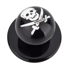 DESERMO 12 x Ball Buttons for Chef's Jackets Funny Designs I Chef's Jacket Buttons Smiley Skull and Football Motif Buttons Made in Germany, Death skull