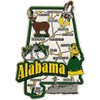 Alabama State Outline Refrigerator Magnet, Approximate Size 3 inch x