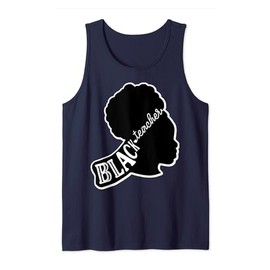 Black Teacher Curly Afro Hair Melanin Women Sista Teachers Tank Top