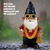 Better Office Products Garden Gnome Statue, 12" Height, Handcrafted Waterproof,