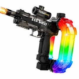 Takaishi Electric Water Gun, High Speed, Continuous Shooting, Electric Water Gun, Cool Light, Super Strong Distance, 26.2 ft (8 m), Large Capacity, 25.4 fl oz (750 ml), Usage Time: 35 Minutes, Water