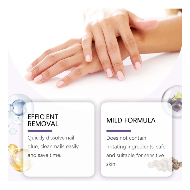 B The Nail Glue Removeer Elimina El Pegamento Sin D