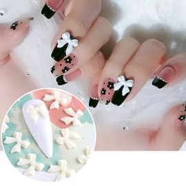 Nail Parts, Ribbon, Bowknots, 3D Pearl, Semicircle Pearl, Nail Parts, Nail Art, Resin DIY Jewelry Parts