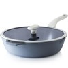 PRICUSIS Ceramic Nonstick Deep Saute Pan with Lid, 10/12 Inch