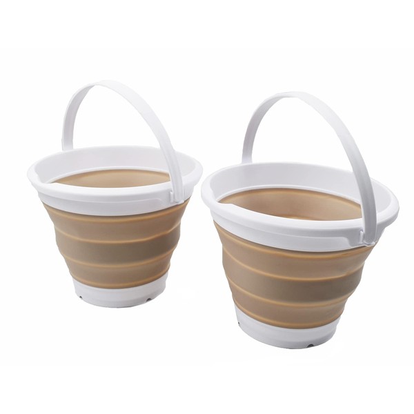 SAMMART 5.5L (1.4 Gallon) Collapsible Plastic Bucket - Foldable Round