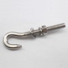 (6 Pieces) M10 Heavy Duty Thread Eye Hook 304 Stainless