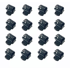24 Black Mini Hair Claw Clips Clamps Small Plastic Hair Clips Pins Grips Womens Girls Hair Accessories (Black Colour), 1CM
