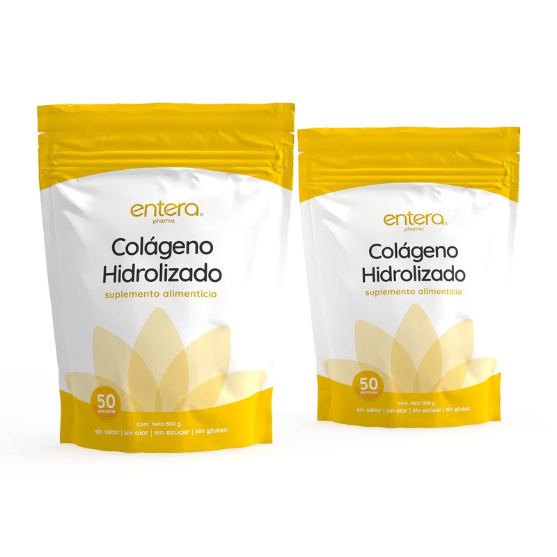 ENTERA PHARMA Entera Colgeno Hidrolizado, 500g Pack de 2