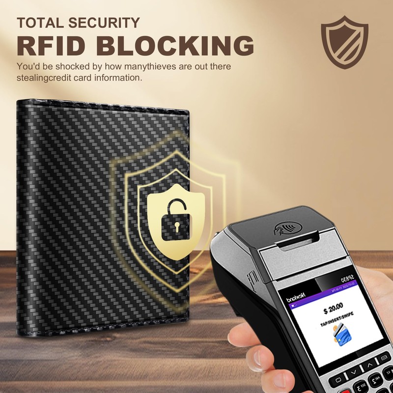 DOMIPHIE Men's Wallet, Black03, Modern