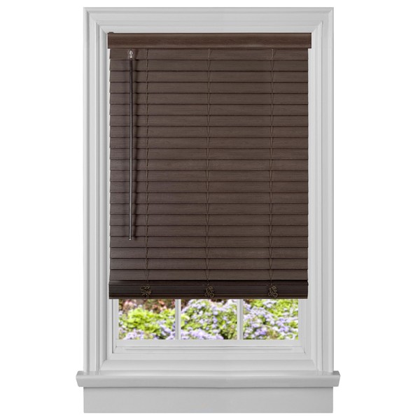 Cordless GII Madera Falsa 2-in Faux Wood Plantation Blind -