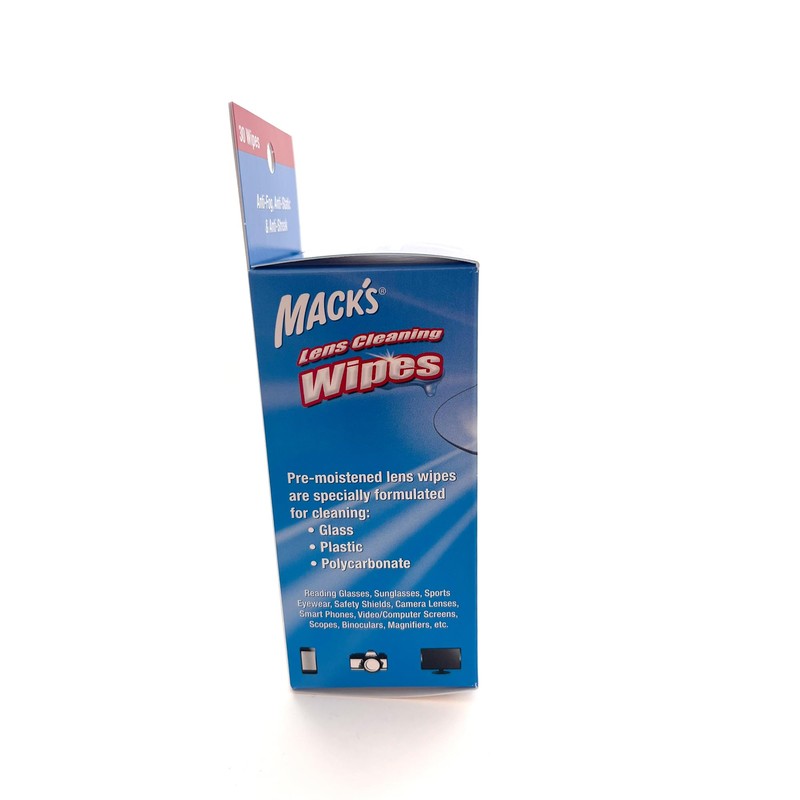 Mack's Lens Cleaning Wipes - 30 Count