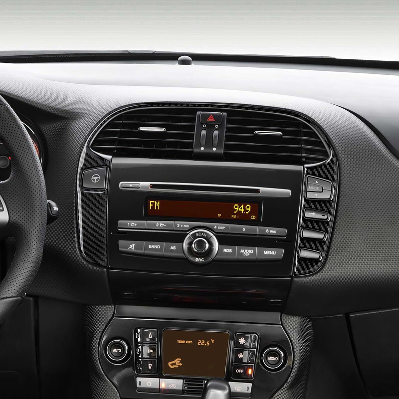 Car Carbon Fibre Air Conditioning Ventilation Panel Decorative Cover Trim