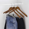 Sunbeam Wood Hanger With Metal Clips, Oak (Pack of 3)