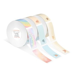 JADENS Label Maker Tape for JD-11 Printers, 3 Rolls Custom Color Tapes for Adapted JD-11 Label Printers, Standard Self-Adhesive Labeling Tape for Custom Stickers,14x40mm