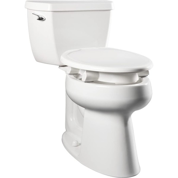 Bemis Assurance 3" Raised Toilet Seat with Clean Shield, Elongated, White