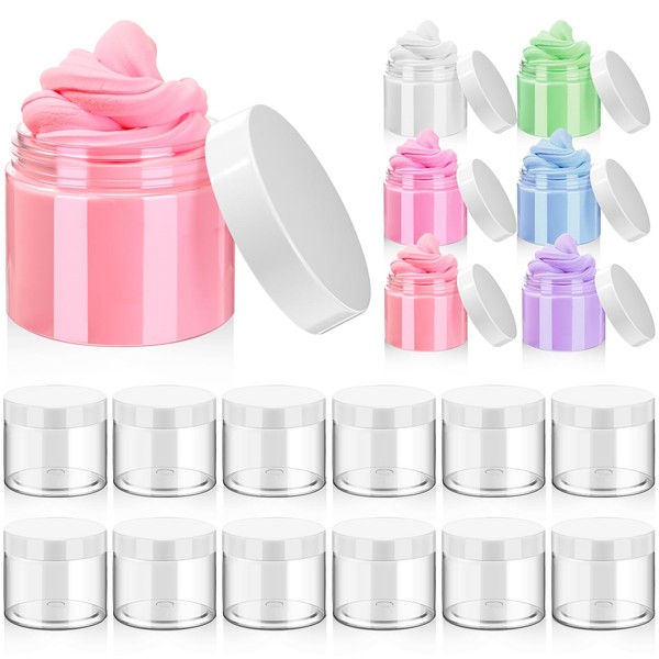 Patelai 16 Pack 10 oz Empty Slime Container Jars with