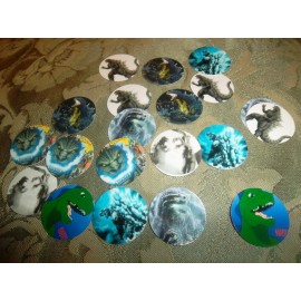 Unbranded Pre Cut One Inch Bottle Cap Images! GODZILLA MIX FREE SHIP - photo, 25 images