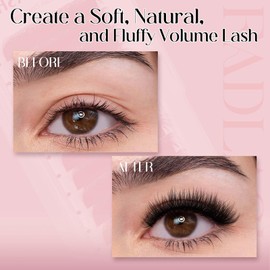 Easy Fan Lash Extension 3D Effect Fluffy Rapid Volume Double Layers Easy Fan 2D~10D Eyelash Extensions Automatic Blooming Easy Fan Lashes D Curl 0.05 13-18mm Mixed Tray