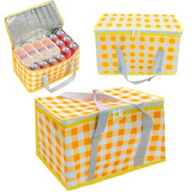 Ennoxwi Cooler Bag Insulated Picnic Bags Leakproof Foldable Lunch Holder for Camping BBQ Beach School