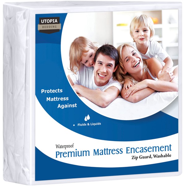 Utopia Bedding Premium Zippered Mattress Encasement (Fits 8 Inches Mattress,