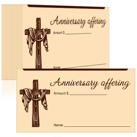 AmazingSpark 120 Pcs Anniversary Offering Envelopes for Church Tithe and Offering Envelopes Donations Checks Cash Money Thank You Church Gift for Religious Baptism Occasions