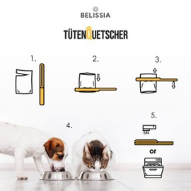 Pack of 2 – Bag Squeezer | Scraper / Squeezer for Wet Food Bags | Blue | Dishwasher Safe Emptying Aid for Wet Food in Sauce or Jelly | Empty the Bags without Residual