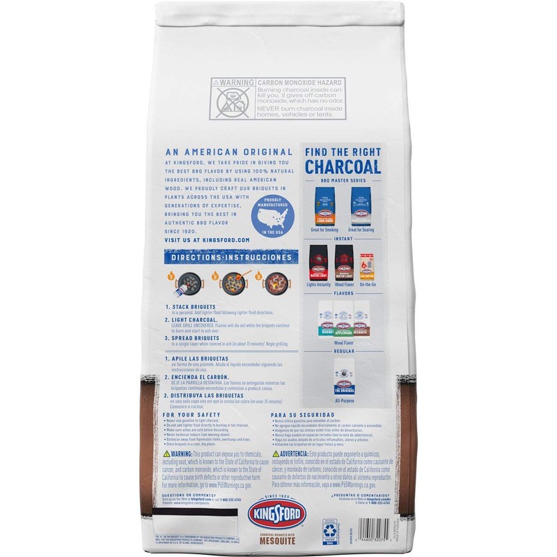 Kingsford Original Charcoal Briquettes with Mesquite, BBQ Charcoal for Grilling