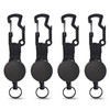 VEGCOO 4 Pack Retractable Keyring, Heavy Duty Lanyard Keyring, Extendable