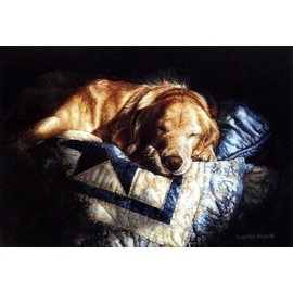 SNOOZE Signed print by Sueellen Ross 13"x9"