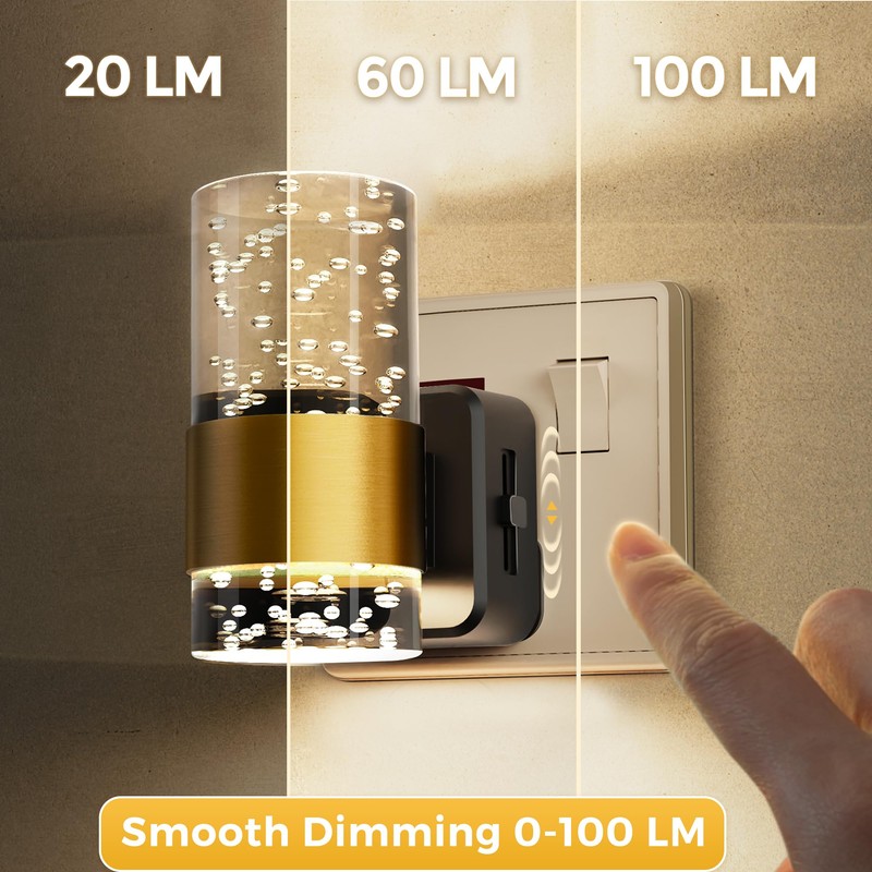 LOHAS-LED Plug in Night Light, Acrylic Night Light with Dusk