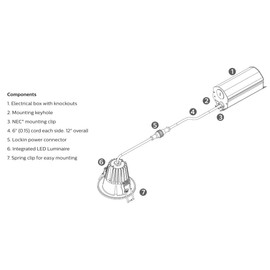 Lightolier 3" 8W Round 3000K, 90CRI, White Recessed Mini Downlight, Easy to Use and Install, Save Time and Energy, Reduced Glare