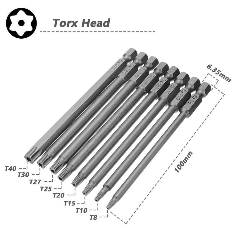 Mesee 23 Pieces 4 Inch Long Magnetic Screwdriver Bit Set,