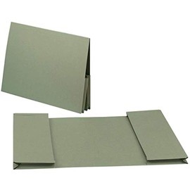 Guildhall Legal Wallet Double Pocket Manilla 315gsm 2x35mm Foolscap Green Ref 214-GRNZ [Pack 25] [per Pack: 25]